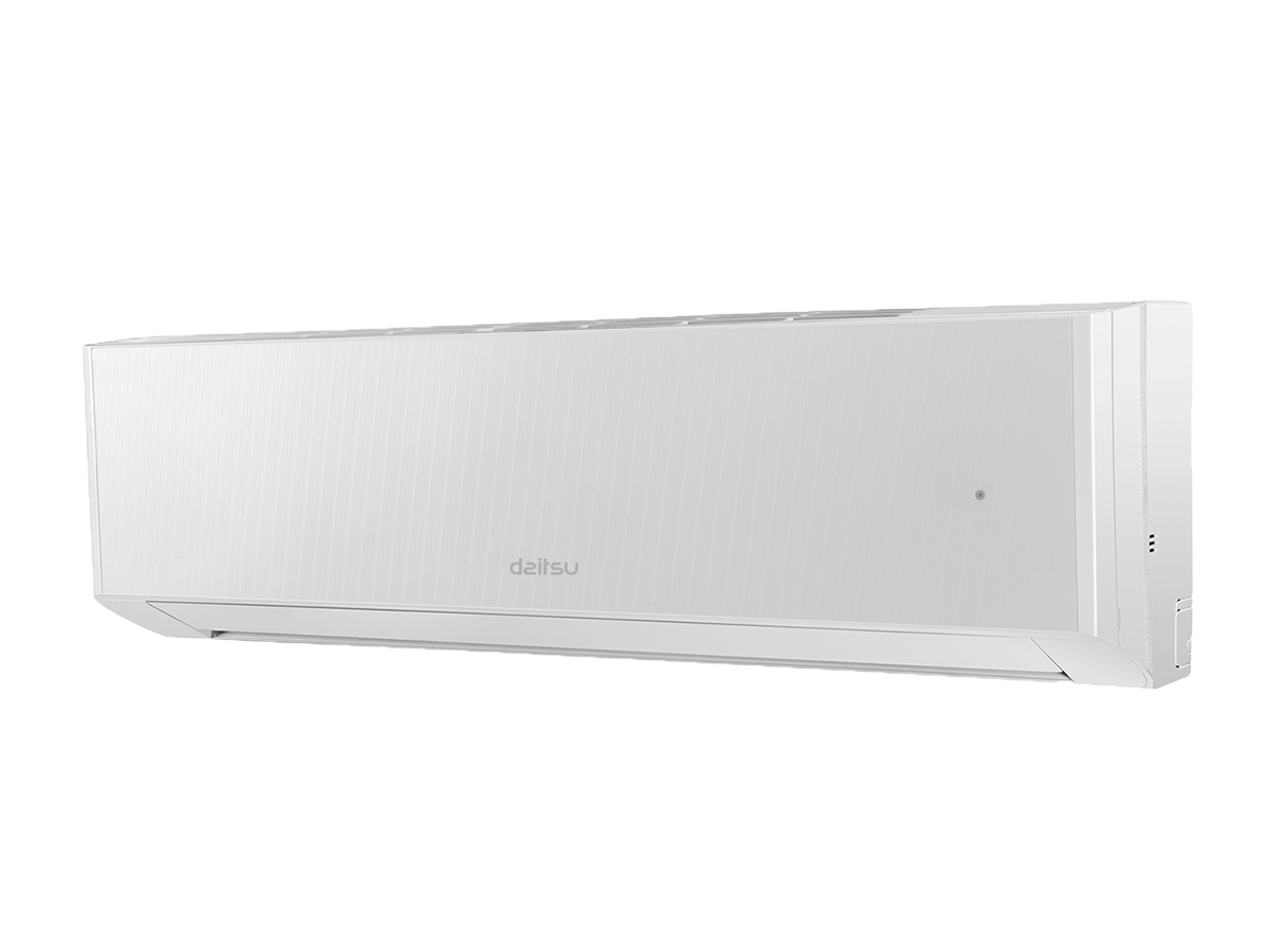 Imagen frontal del aire acondicionado Daitsu AGIO, diseño moderno y compacto para climatización eficiente